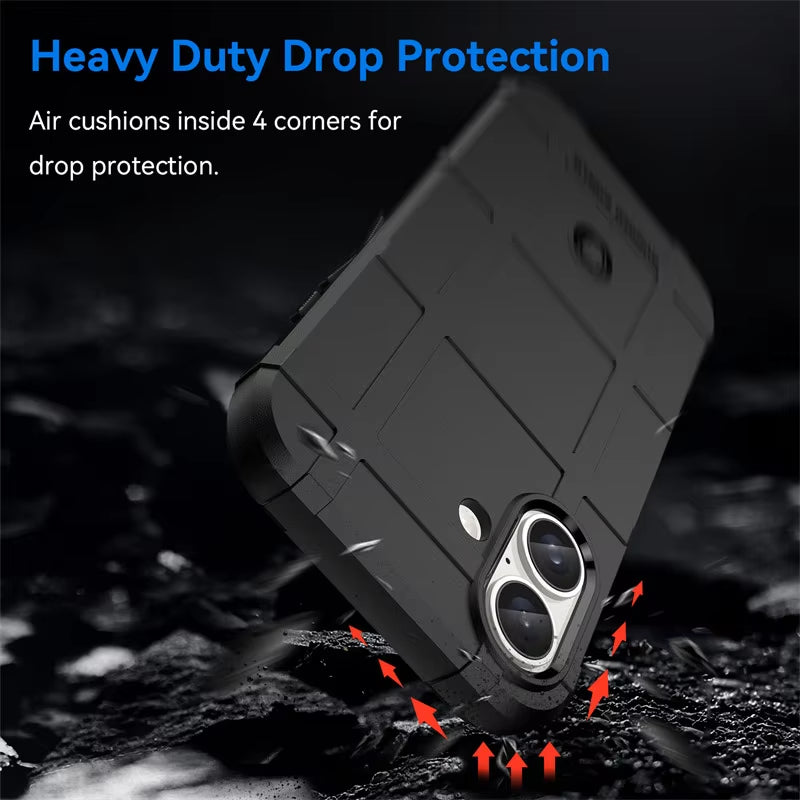 For 16 Case for Apple 16 plus 16 Pro Max Cover Shockproof Armor Rubber Protective Phone Back Cover for 16